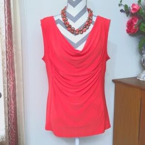 Cato Sleeveless Drape Neckline Top